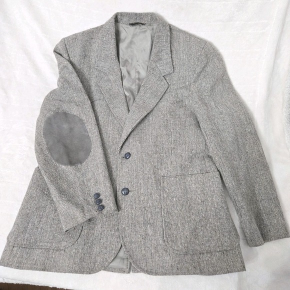 Pioneer Wear Mens Western Jacket Coat Blazer  Sz 42L Gray Suede Cowboy Sport VTG - Picture 1 of 16